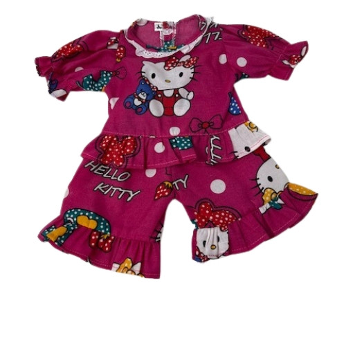 Doll Clothes Superstore Handmade Kitten Print Shorty Pajamas for 18 Inch Girl Dolls
