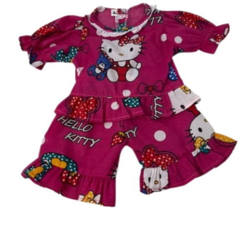 Doll Clothes Superstore Handmade Kitten Print Shorty Pajamas for 18 Inch Girl Dolls