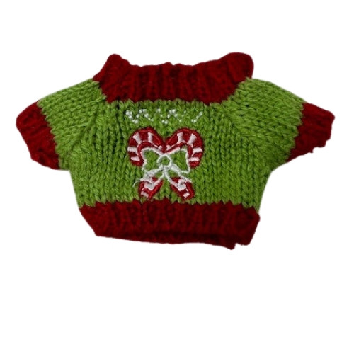 Festive Candy Cane Holiday Sweater for 17.5cm Labubu Dolls