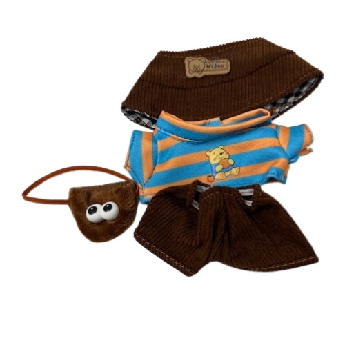 My Bear Four-Piece Pooh Outfit for 17.5 Labubu Dolls