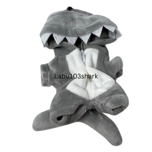 Shark Costume for Labubu Dolls 17.5cm – Jaws Inspired Doll Outfit