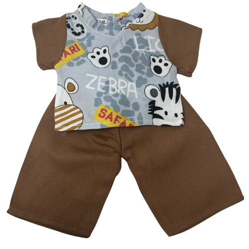 Safari Animal Print Outfit for 14-Inch Baby Alive and Little Baby Dolls