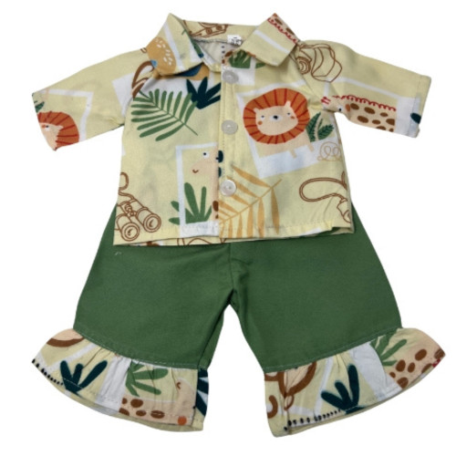 Lion and Friends Print Shirt and Shorts Set for 18-Inch Boy and Girl Dolls