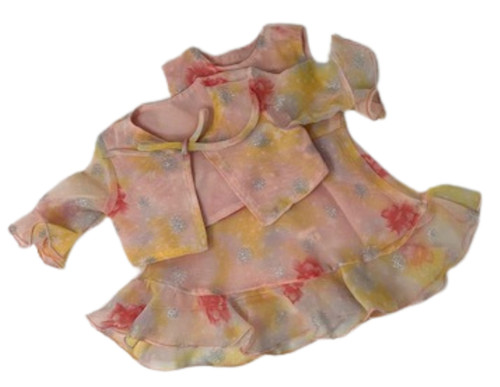 Doll Clothes Superstore Handmade Tangerine Chiffon Dress with Jacket Fits 18 Inch Girl Dolls