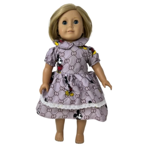 Cute Mouse-Themed Dress for 18-Inch Dolls 