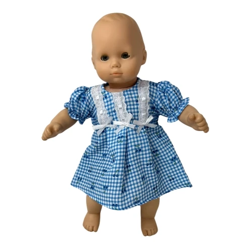  Adorable Blue Cherries Nightgown or Dress for 14–16 Inch Baby Dolls