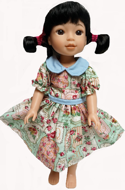Patchwork Print Fits 14.5 Inch Dolls Like Wellie Wishers And Glitter Girls