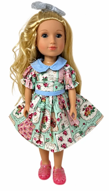 Patchwork Print Fits 14.5 Inch Dolls Like Wellie Wishers And Glitter Girls