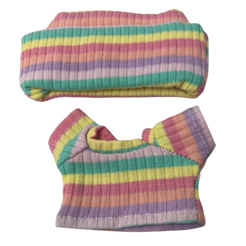 Colorful Stripe Sweater Set for 17.5cm Labubu Dolls