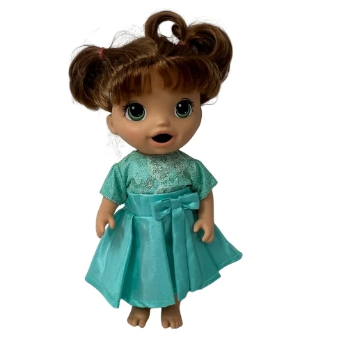 Mint Party Dress for 12-Inch Baby Alive and Little Baby Dolls