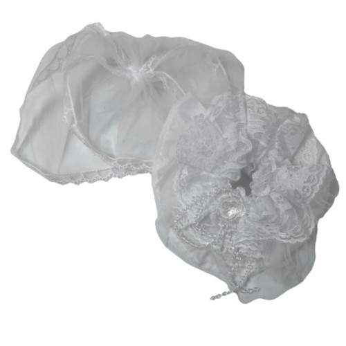 Classic White Wedding Dress & Veil Set for 17.5cm Labubu Dolls