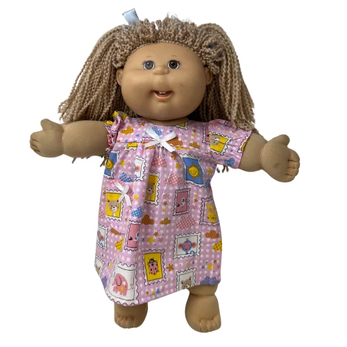 Sweet Pink Nightgown for 14–16 Inch Baby & Cabbage Patch Kid Dolls