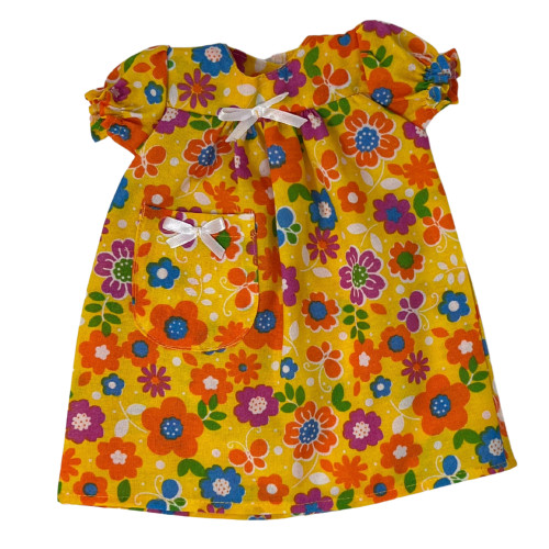 Bright Floral Versatile Nightgown or Dress for 18 Inch Girl Dolls