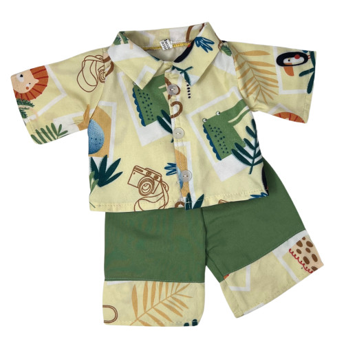 Friendly Animal Print Outfit for 15–16 Inch Cabbage Patch Kid & Baby Dolls – Cute Doll Clothes 