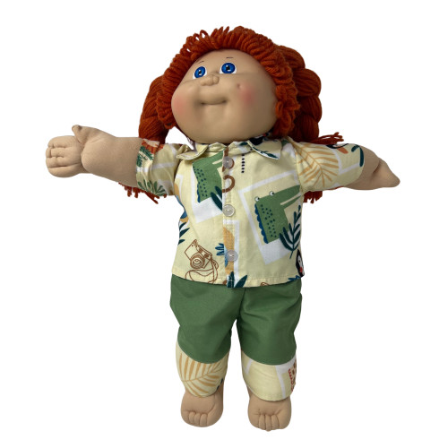 Friendly Animal Print Outfit for 15–16 Inch Cabbage Patch Kid & Baby Dolls – Cute Doll Clothes 
