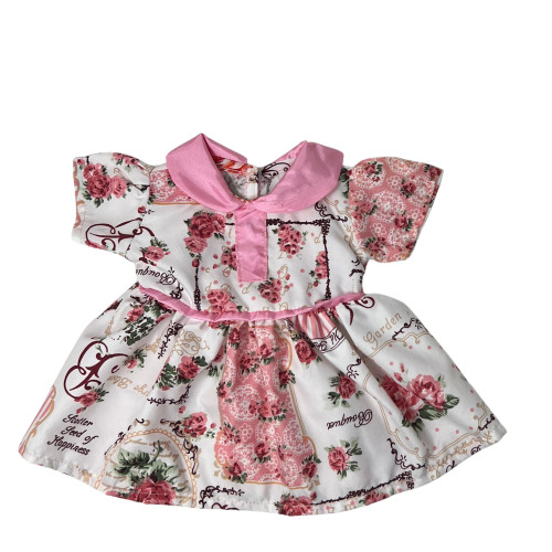  Patchwork Flower Print Dress for 15–16 Inch Baby Dolls