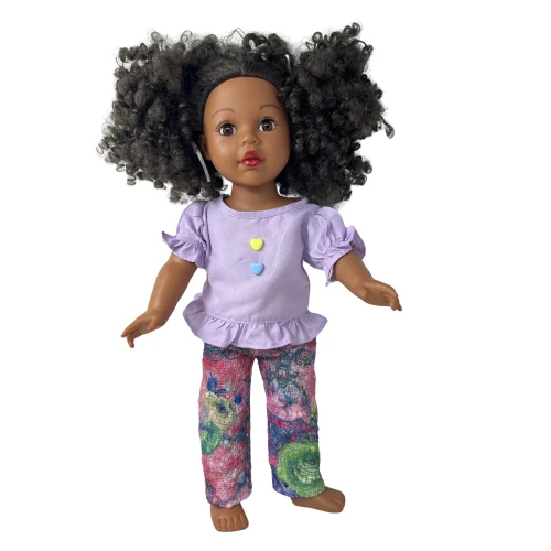 Lavender Top and Multicolor Pants Outfit for 18 Inch Girl Dolls