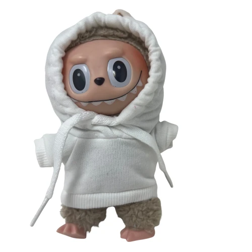 White Hoodie Sweatshirt for 17.5cm Collectable Dolls – Cozy Casual Doll Clothes Outfit