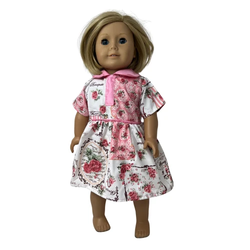 Floral Happiness Dress for 18 Inch Girl Dolls – Scatter Seeds of Happiness Print