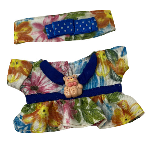 Floral Dress with Headband for 17.5cm Labubu Dolls