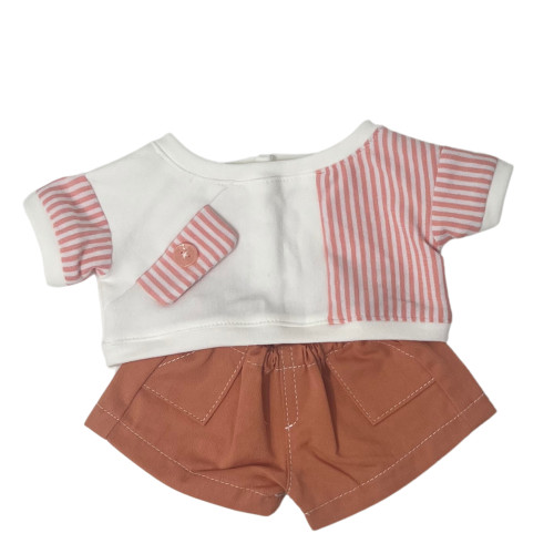 Peach Pants & Matching Shirt Outfit for 37cm (14.5") Labubu Dolls – Stylish Coordinated Set