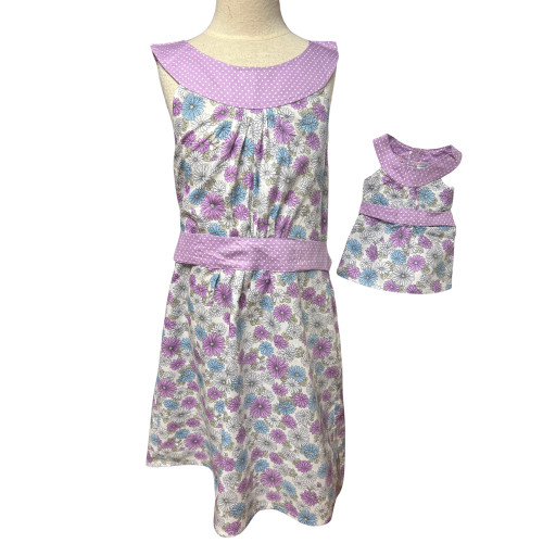 Matching Girl & Doll Outfit – Size 12 Girls Sundress + 18 Inch Doll Dress Set