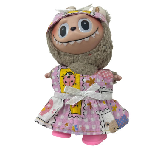 Patchwork Animal Dress for 17.5cm Collectable Doll – Bunny Bear Ladybug Outfit with Shoes & Headband