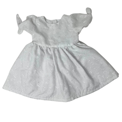 White Eyelet Dress for Stuffed Animals & Large Baby Dolls