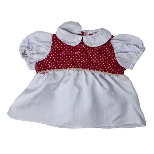 Red Polka Dot Doll Dress for Big Baby Dolls & Stuffed Animals | Fits 16–20 Inch Dolls & Plush Objects