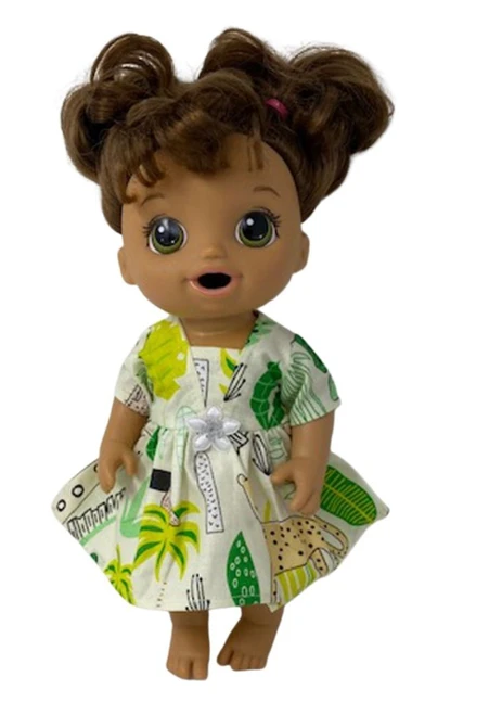 Jungle Out There Dress Fits 12 Inch Baby Alive And Little Baby Dolls