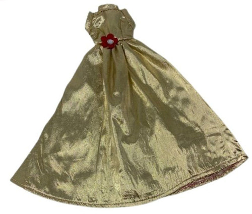 Gold Gown Fits 11 1/2 Inch Dolls Like Barbie