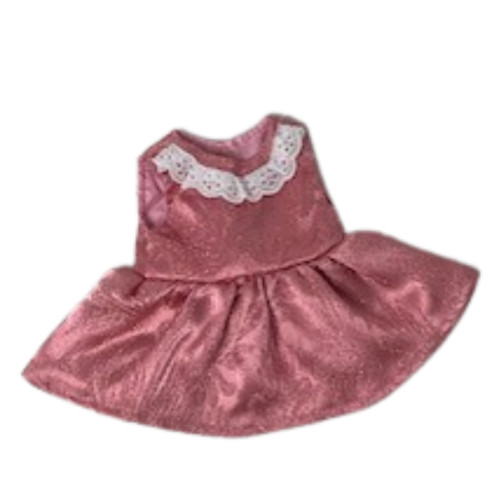 Pink Glitter Brocade Dress Fits 12 Inch Baby Alive And Little Baby Dolls