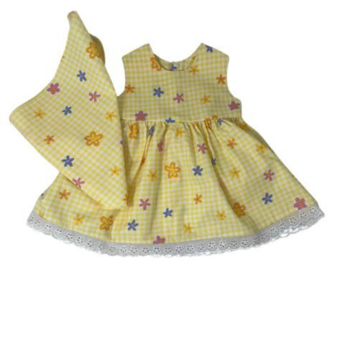 Sunny Yellow Dress and Shawl Set for 18 Inch Dolls | Fits American Girl, Our Generation & My Life
