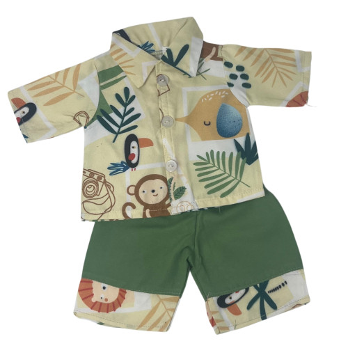Safari Print Short Set for 14–15 Inch Baby Dolls