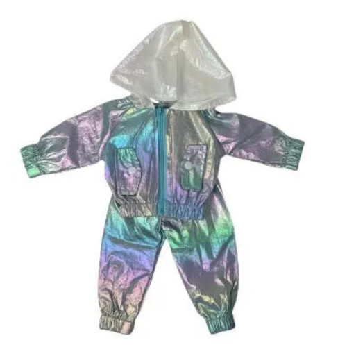 Blue Iridescent Hooded Jogging Suit for 18 Inch Dolls 