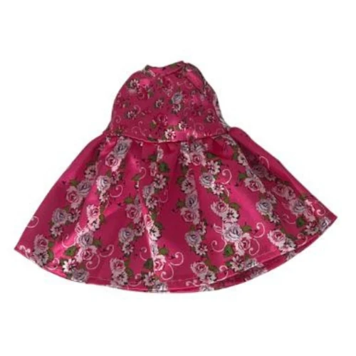 Rose Print Dress for LOL Surprise and OMG Little Dolls – Shiny Floral Doll Dress