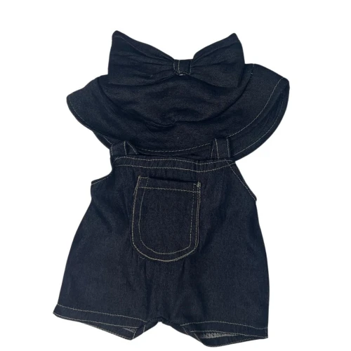 Navy Blue Overalls and Hat Set for 37 cm (14 inches) Collectible Monster Dolls