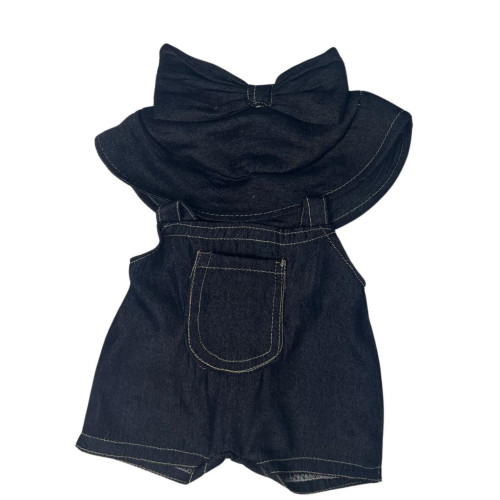 Navy Blue Overalls and Hat Set for 37 cm (14 inches) Collectible Monster Dolls