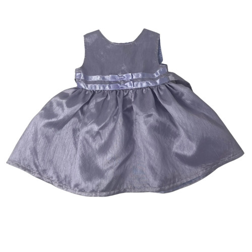 Lavender Chiffon Dress for Stuffed Animals (15–16 Inch Plush) – Soft Sleeveless Outfit with Satin Ribbon Trim