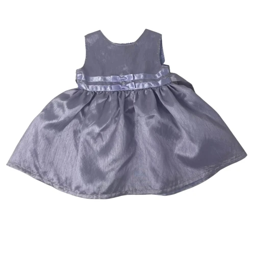 Lavender Chiffon Dress for Stuffed Animals (15–16 Inch Plush) – Soft Sleeveless Outfit with Satin Ribbon Trim