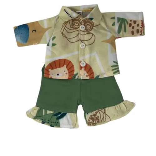 Safari Print Outfit for 12 Inch Baby Dolls