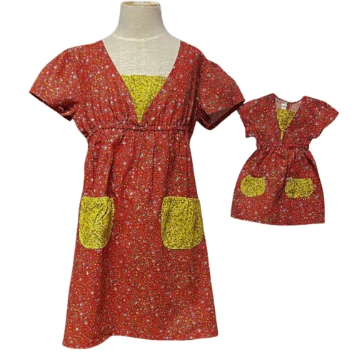 Matching Girl and Doll Dress Set – Child Size 7 & 18 Inch doll dress