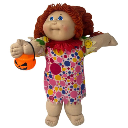 Clown Costume with Trick-or-Treat Pumpkin for 14-15 Inch Cabbage Patch Kid Dolls