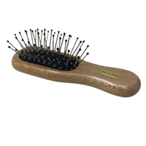Wooden Doll Hair Brush with Soft Wire Bristles