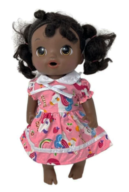 Unicorn Dress Fits 14 Inch Baby Alive And Little Baby Dolls