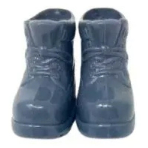Gray Combat Boots for 12 Inch Boy Dolls Like Ken & GI Joe