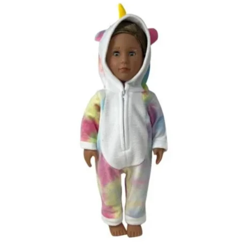 Soft Fleece Unicorn Costume for 18 Inch Dolls | Fits American Girl, Our Generation & My Life