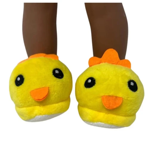 Plush Chick Slippers for 18 Inch Girl Dolls