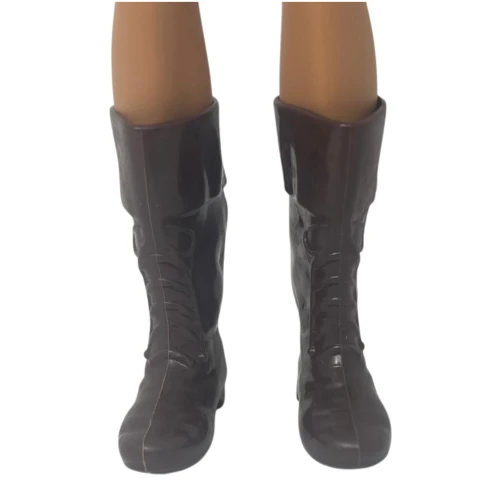 High Brown Winter Boots for 12 Inch Male Dolls