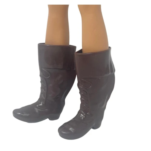 High Brown Winter Boots for 12 Inch Male Dolls